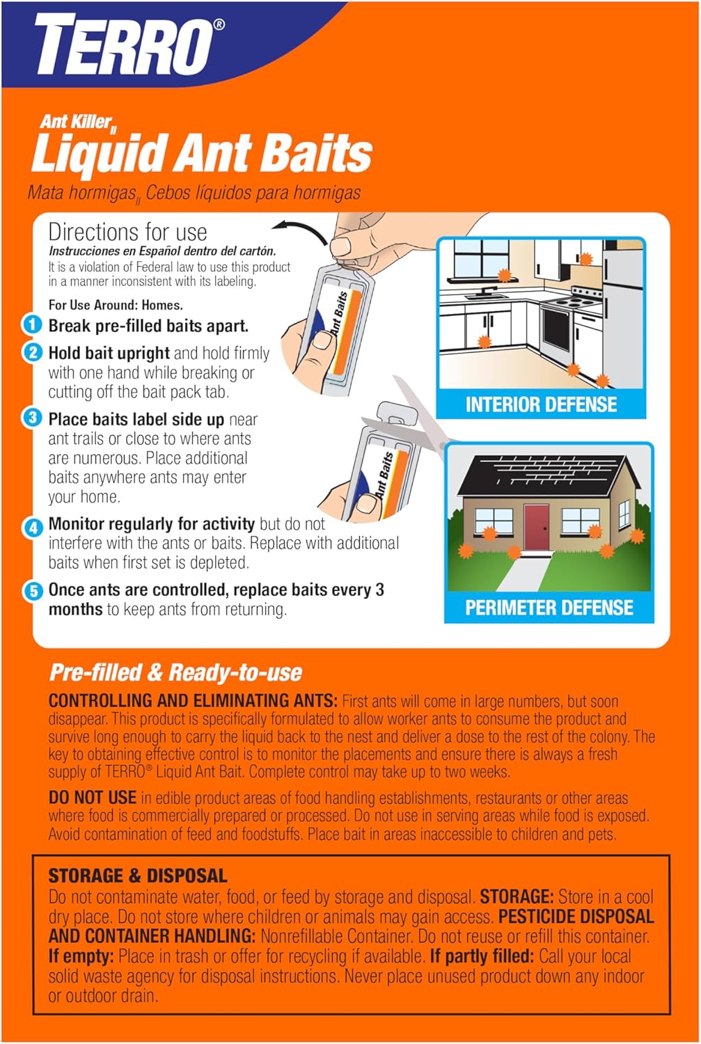 Ant Killer Bait Stations T300B - Liquid Bait to Eliminate Ants - 12 Count Stations for Effective Indoor Ant Control