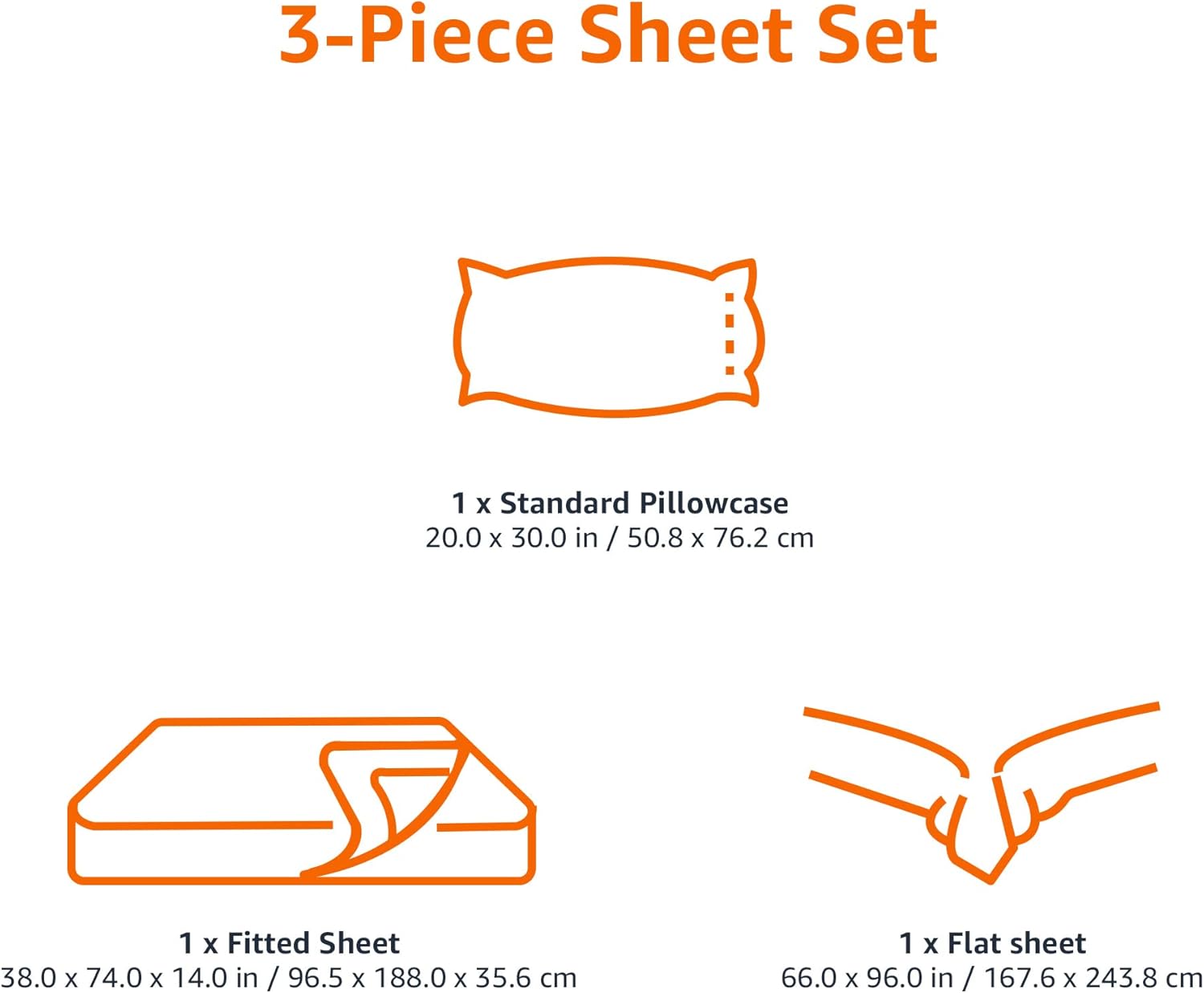 Lightweight Super Soft Easy Care Wrinkle Free Microfiber 3 Piece Bed Sheet Set with 14-Inch Deep Pockets, Twin, Navy Blue, Solid, Kids, Men & Women Bedding