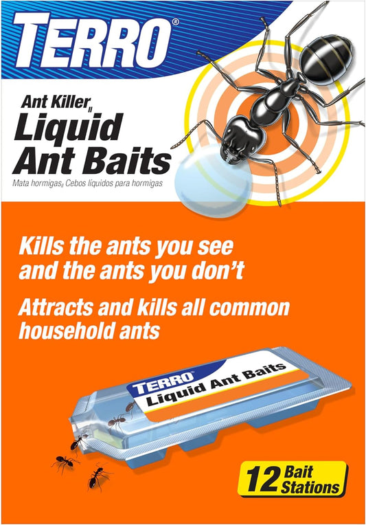 Ant Killer Bait Stations T300B - Liquid Bait to Eliminate Ants - 12 Count Stations for Effective Indoor Ant Control